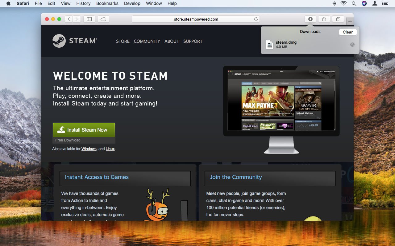 can you buy games on steamon a mac for a pc